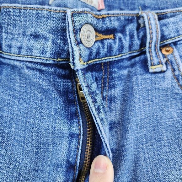 💛Levi's 515 Blue Denim Bootcut Jeans Size 10/30 - Picture 7 of 10
